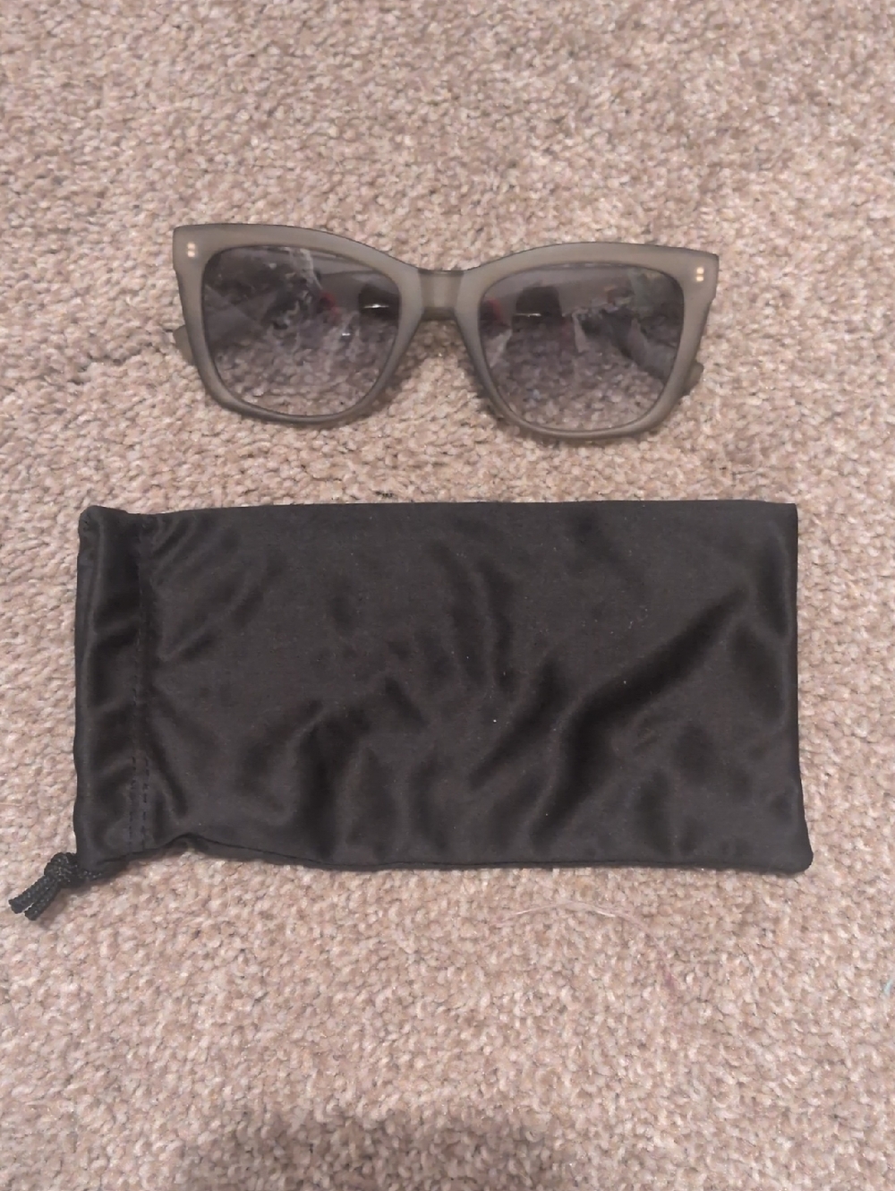 Juicy Couture Green Square Sunglasses with Gradient Lenses